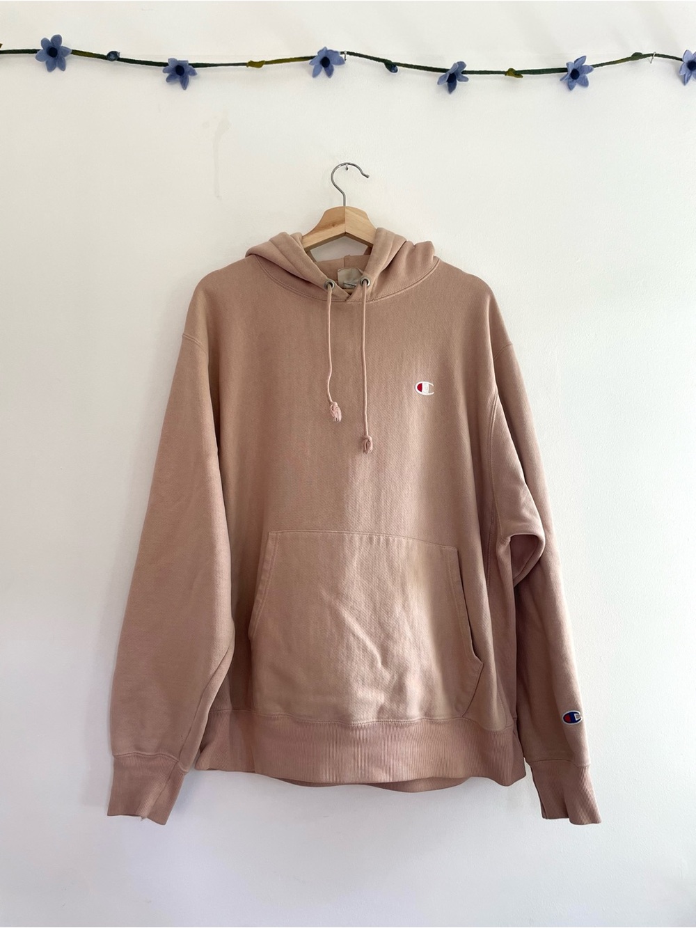 Champion Men's Crewneck Hoodie - Dusty Rose